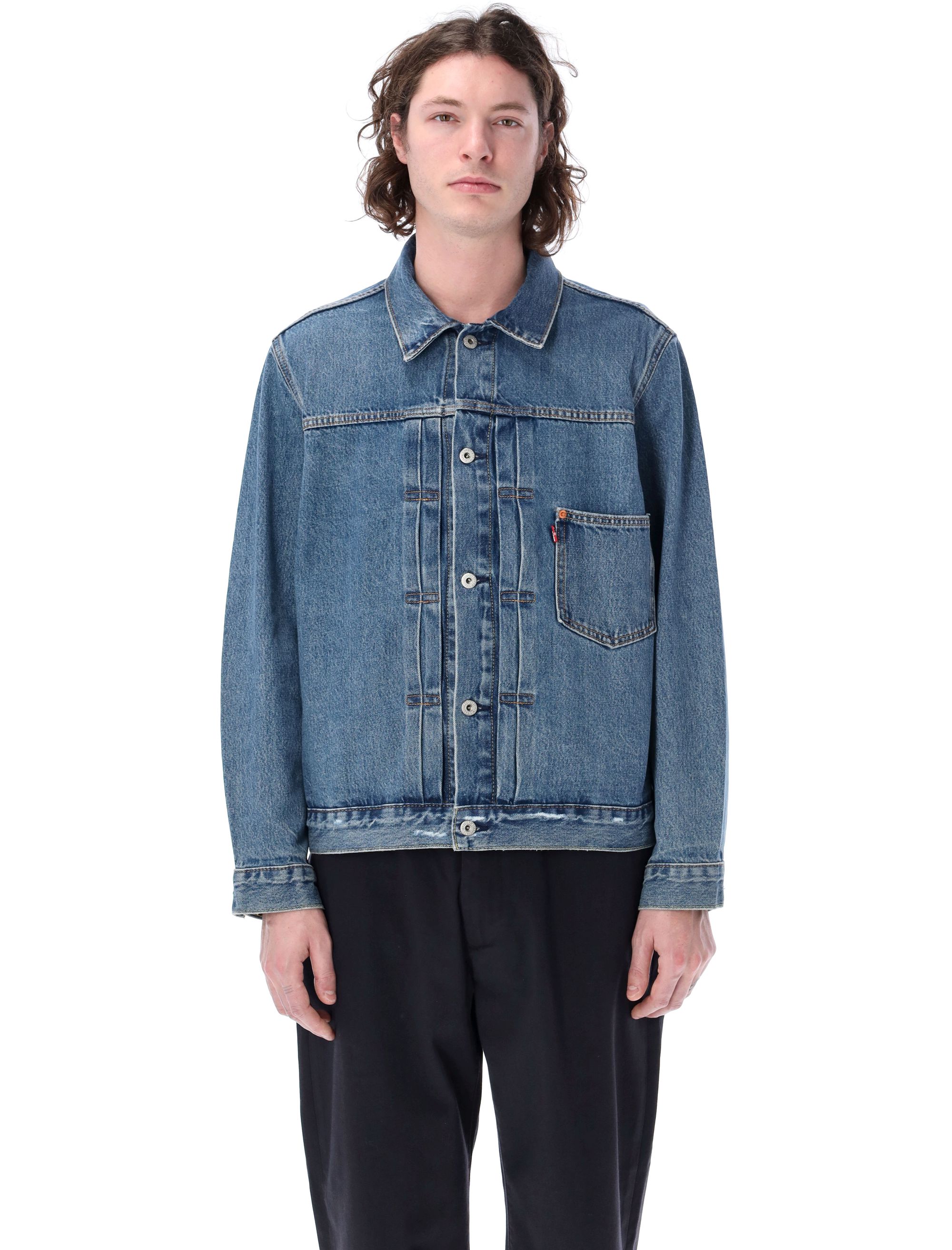 Type I trucker jacket, color BLUE | Spazio Pritelli Official Website