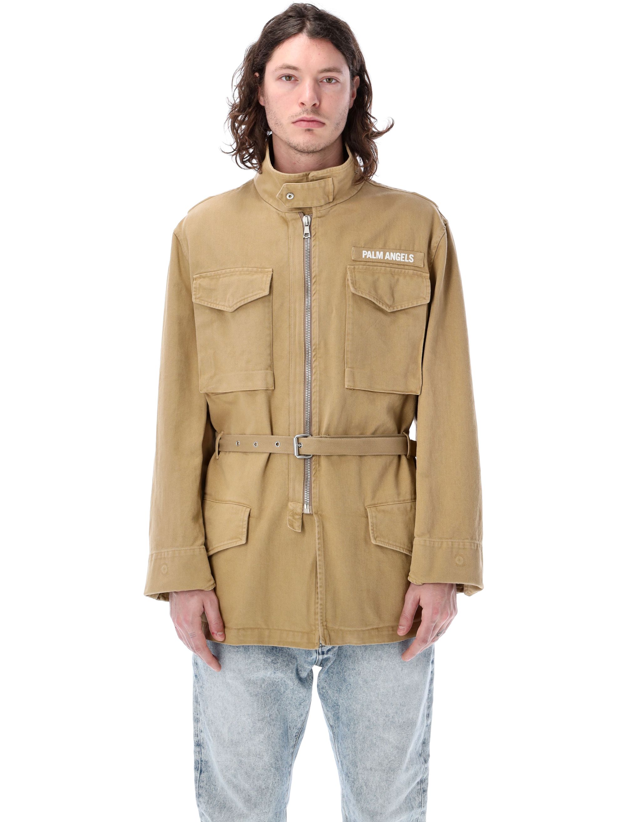 GD curved logo field jacket, color BEIGE | Spazio Pritelli Official Website