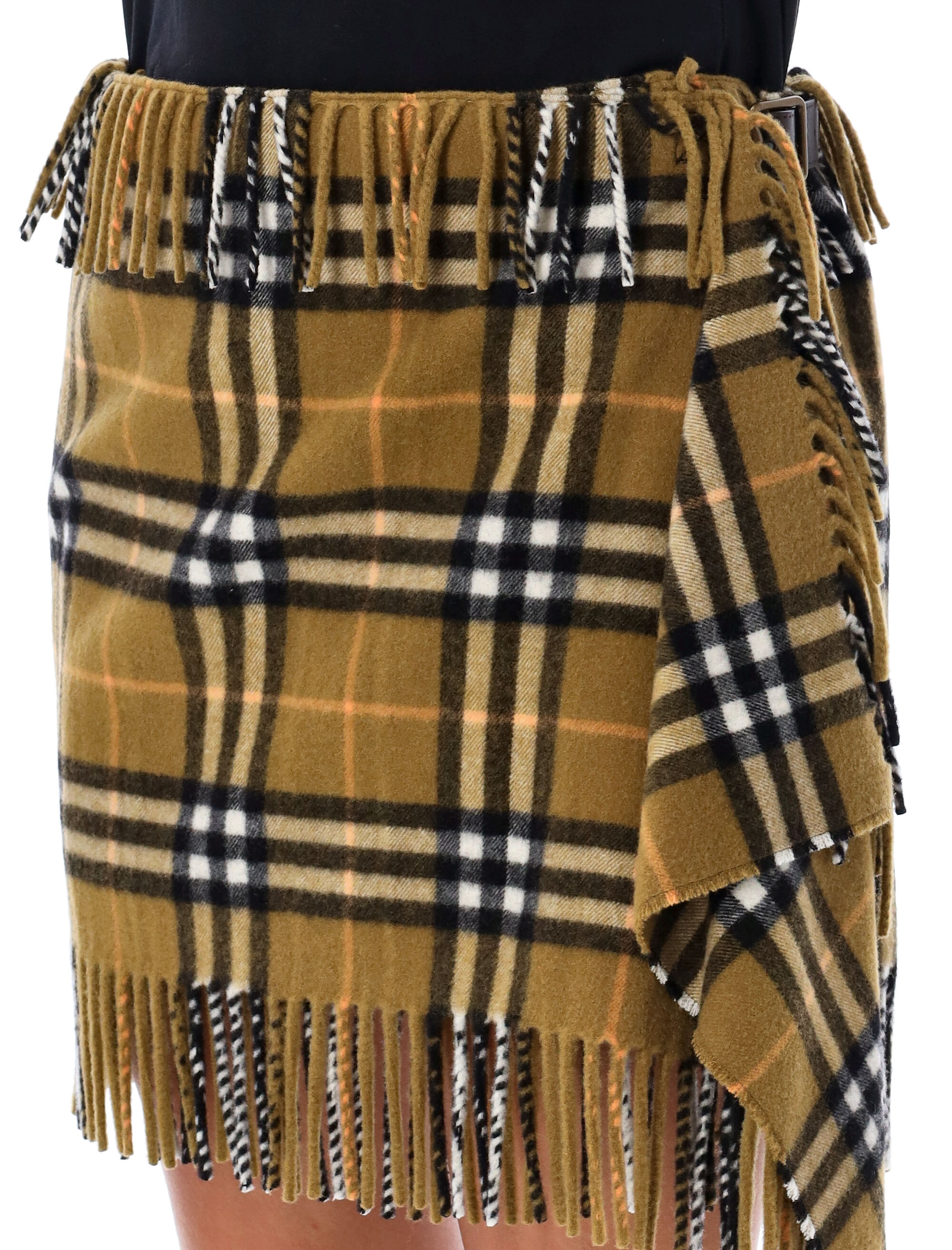 ミニスカート Burberry FW24 SCARF MINI SKIRT (8099716 C1422) Check scarf skirt, color OXIDE | Spazio Pritelli Official