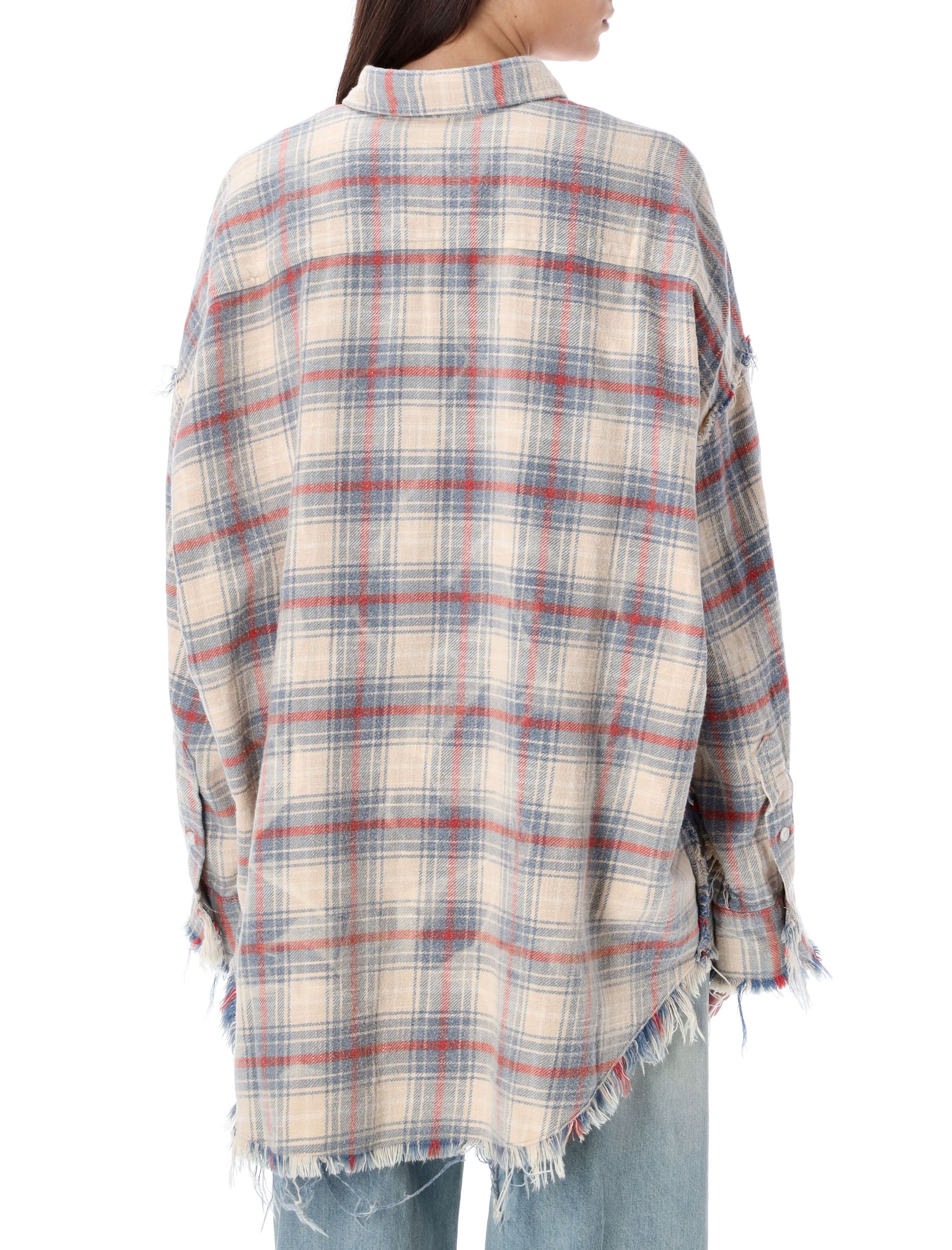 R13 Shredded Seam Drop Neck Shirt | Shopbop