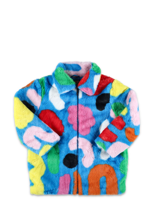 Multicolour eco-fur jacket - Girl Apparel | Spazio Pritelli