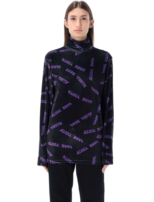 Turtleneck velvet T-shirt - Winter sales | Spazio Pritelli