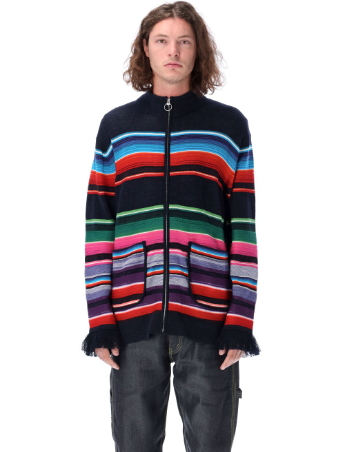 Multicolour stripe pattern cardigan - Knitwear | Spazio Pritelli