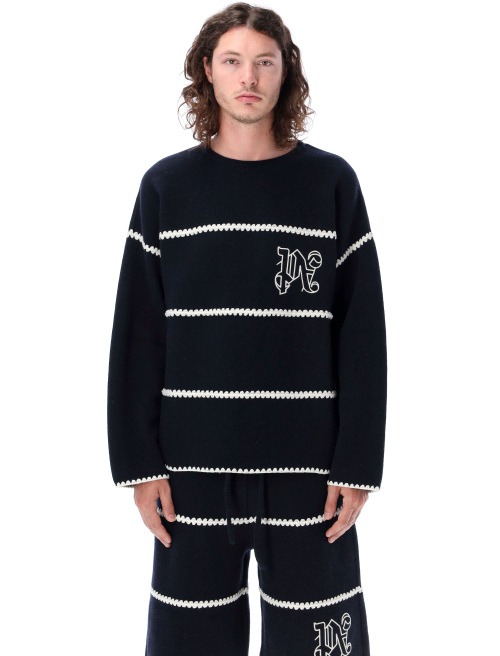 PA monogram stripe sweater - Knitwear | Spazio Pritelli