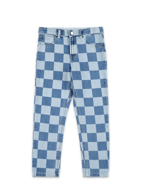 Checkerboard print jeans - Boy apparel | Spazio Pritelli
