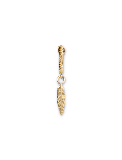 Feather pendant earring - Man | Spazio Pritelli