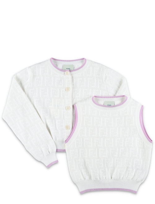 FF knit twin-set cardigan - Girl Apparel | Spazio Pritelli