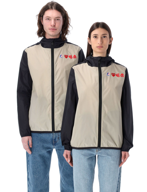 Bicolor waterproof zip jacket with hood - Apparel | Spazio Pritelli