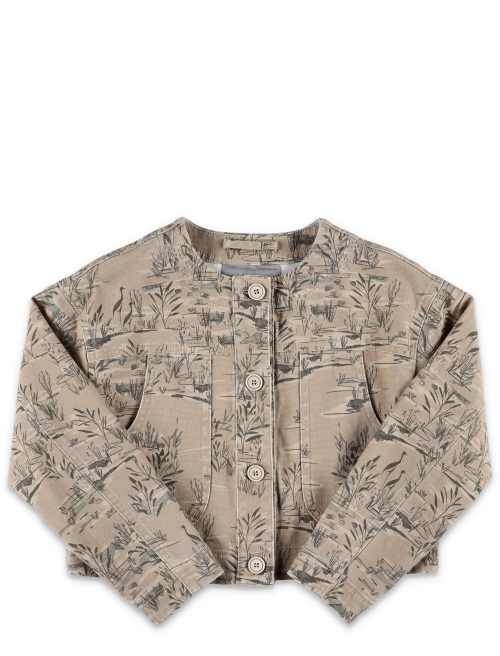 Printed cropped jacket - Girl Apparel | Spazio Pritelli