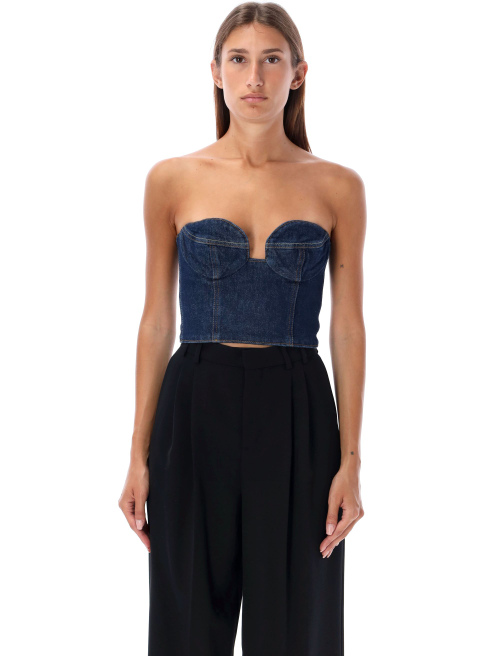 Bustier denim top - Woman | Spazio Pritelli