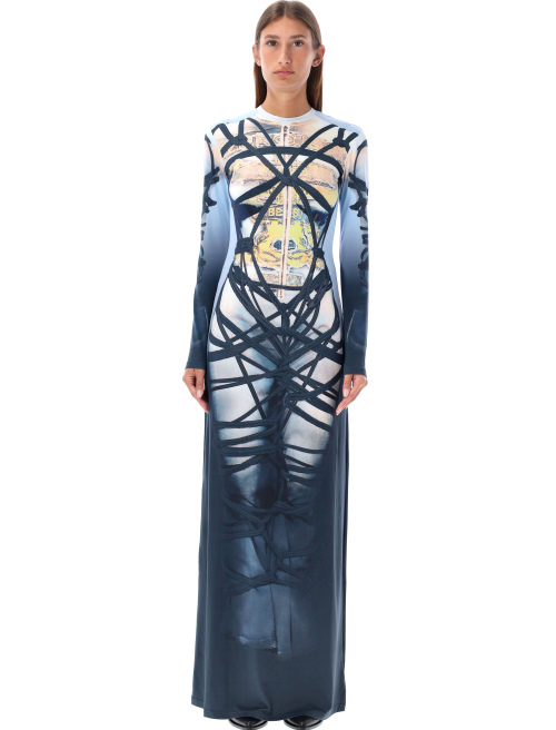 Bondage print long dress - Woman | Spazio Pritelli