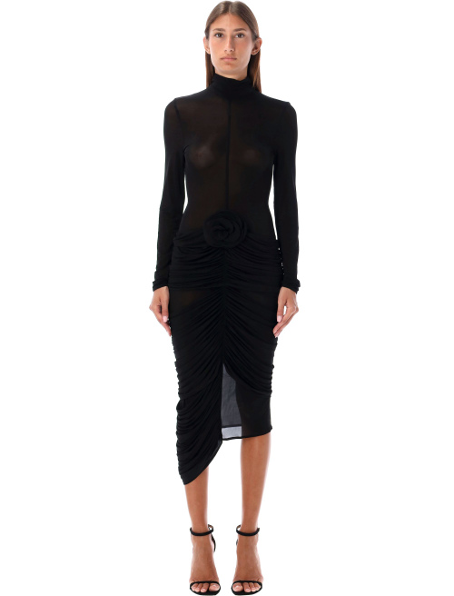 Sheer high neck midi dress - Clothing | Spazio Pritelli