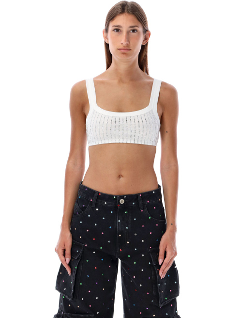Rib cotton crystal top - Clothing | Spazio Pritelli
