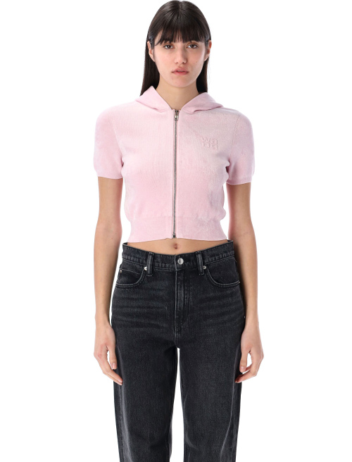 Cropped zip-up hoodie - Fleece | Spazio Pritelli