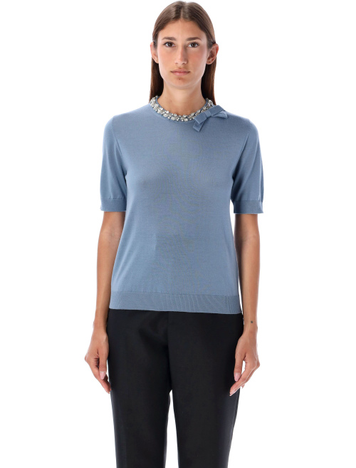 Crystal round neck knit - Knitwear | Spazio Pritelli