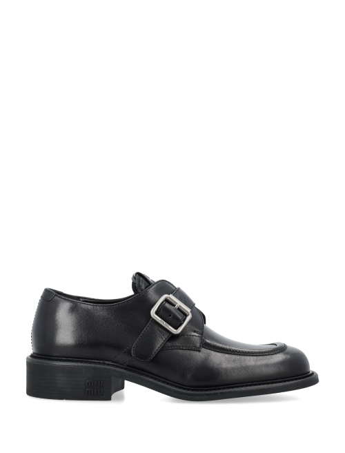 Leather monk strap loafers - Woman | Spazio Pritelli
