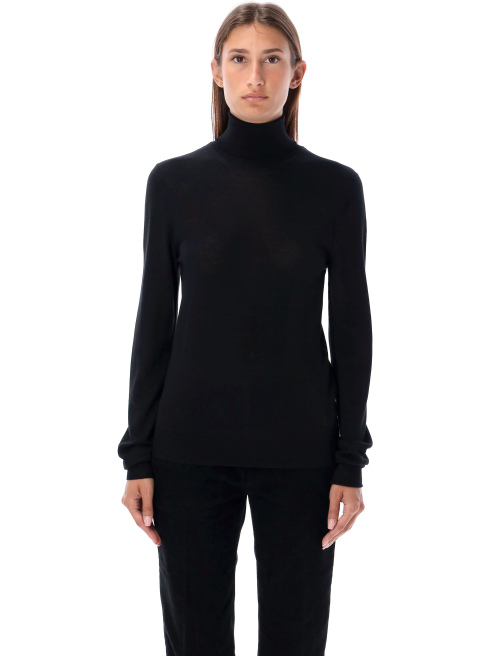 Micro Cassandra logo highneck sweater - Woman | Spazio Pritelli