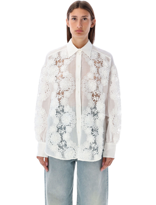 Lace flower shirt - Shirt | Spazio Pritelli