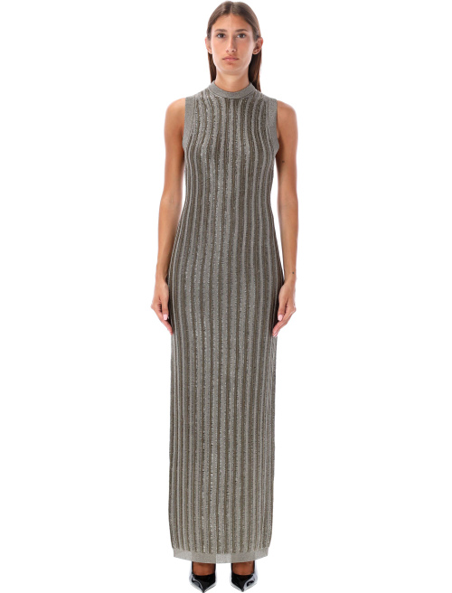 Braided metal long dress - Sales | Spazio Pritelli