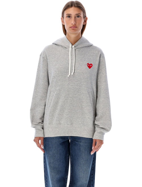 Red heart patch hoodie - Fleece | Spazio Pritelli