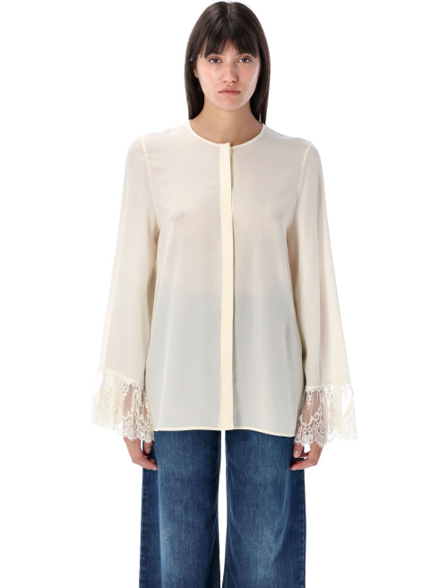 Fluid blouse with lace cuffs - Shirt | Spazio Pritelli