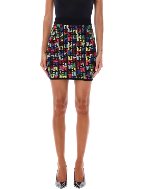 Monogram multicolor mini skirt - Sales | Spazio Pritelli