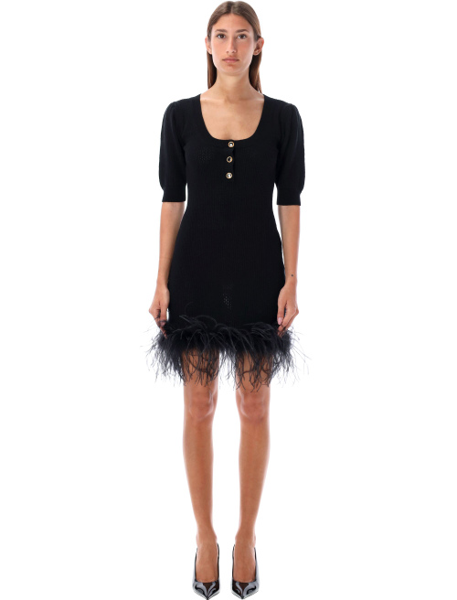 Mini dress feather trim - Sales | Spazio Pritelli
