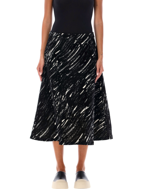 Brushstroke print midi skirt - Apparel | Spazio Pritelli