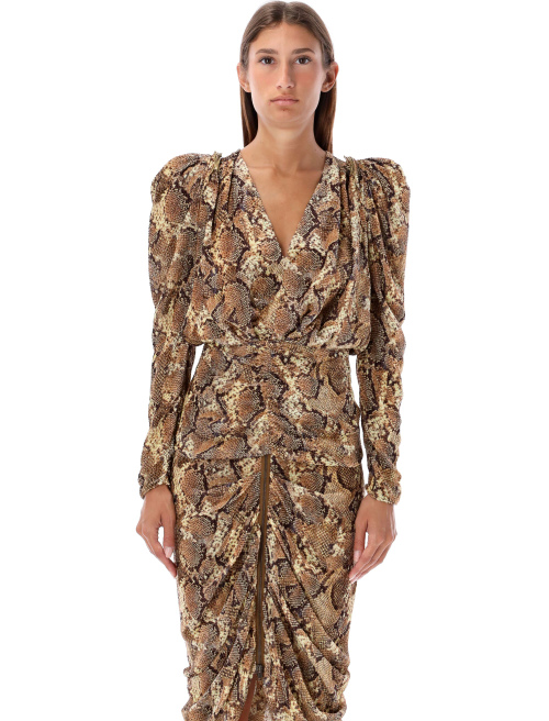Snake print V-neck top - Woman | Spazio Pritelli