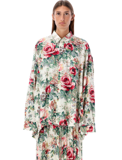 Floral print oversized button-up shirt - Shirt | Spazio Pritelli