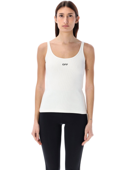 Off stamp rib tank top - Woman | Spazio Pritelli