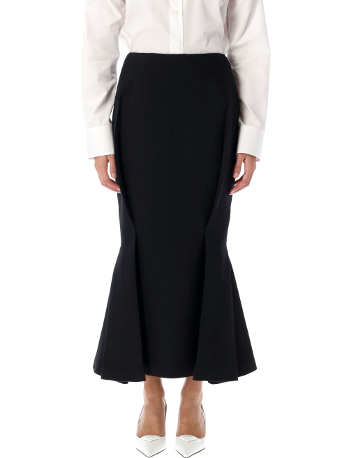 Aged-effect textured rush-stitch midi-skirt - Midi skirt | Spazio Pritelli