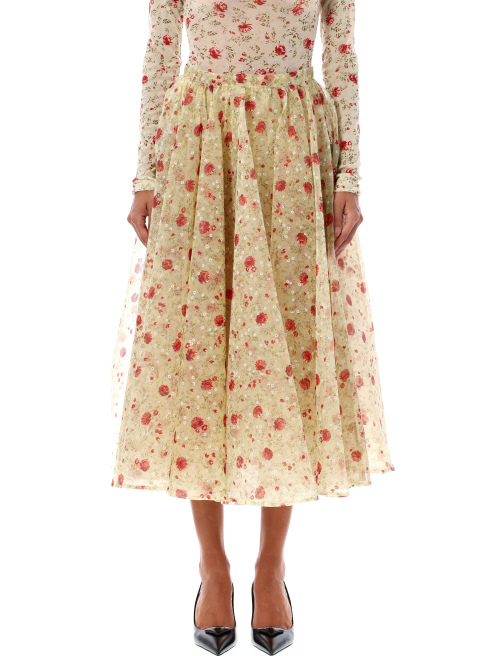 Floral print godet skirt - Midi skirt | Spazio Pritelli