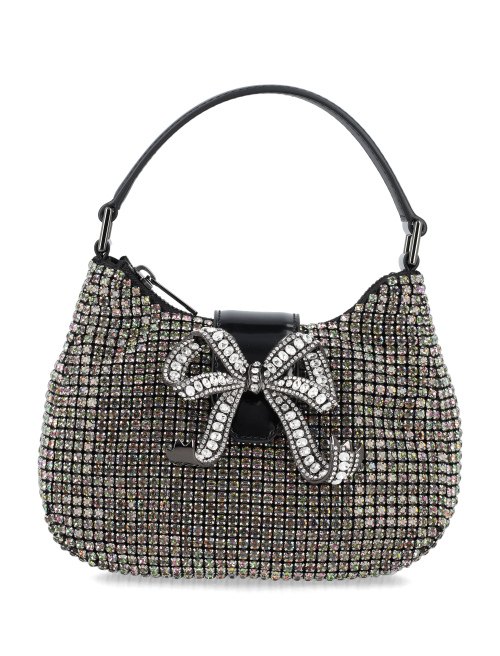 Multi rhinestone crescent micro bag - Bags | Spazio Pritelli