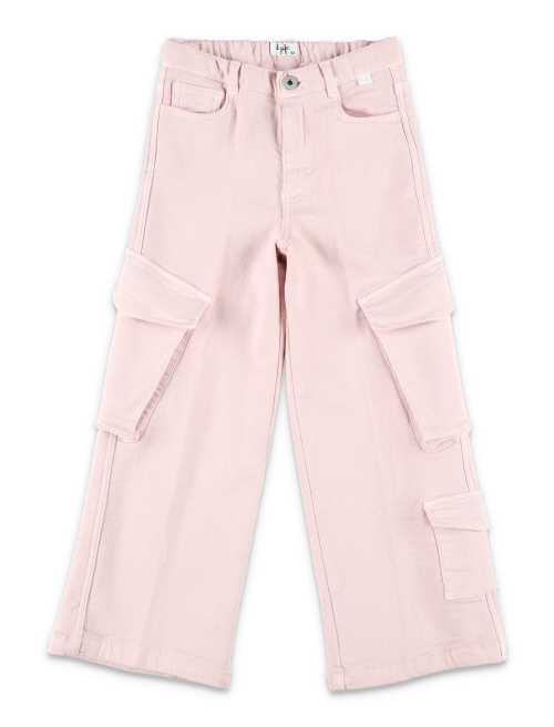 Kid - Fleece-lined denim cargo pants - Sale Kids | Spazio Pritelli