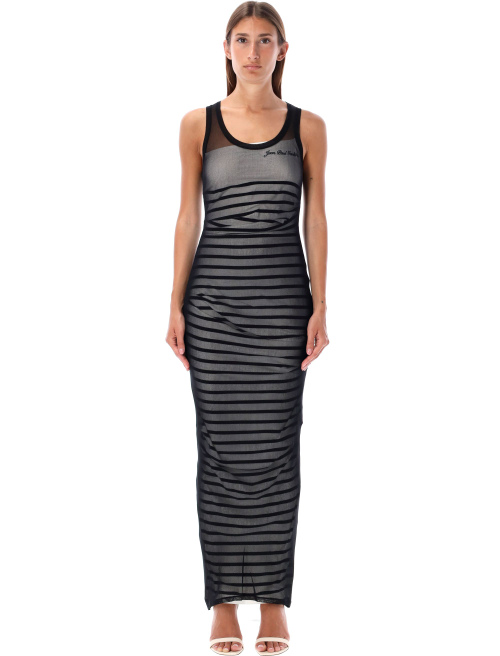 Ribbed marinier double layer long dress - Sales | Spazio Pritelli