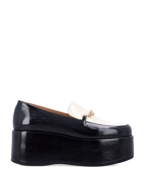 Bicolor patent platform loafers - Woman | Spazio Pritelli