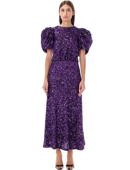 Sequins puff sleeve dress - Sales | Spazio Pritelli