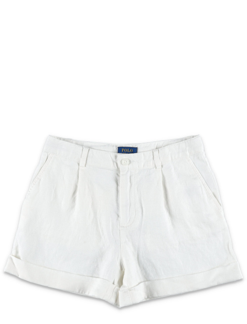 Pleated linen shorts - Designers | Spazio Pritelli