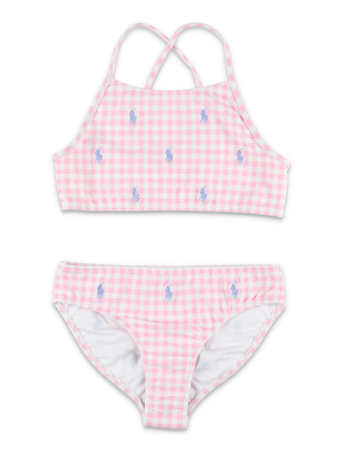 Gingham Polo Pony Two-Piece Swimsuit - Girl | Spazio Pritelli