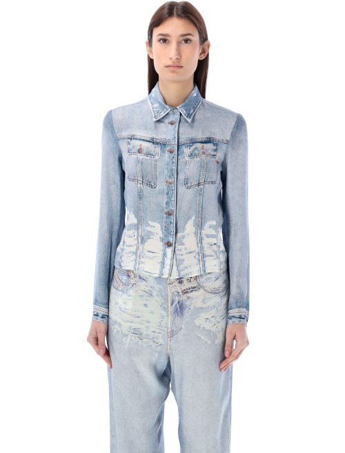 Stretch Denim-like print shirt - Shirt | Spazio Pritelli