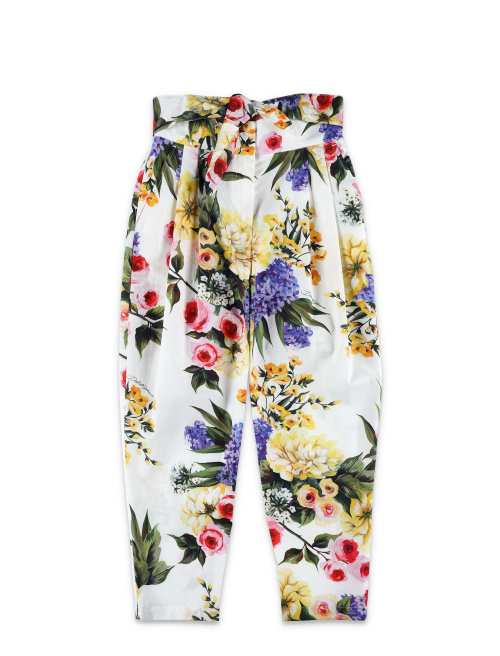 Garden print poplin pants - Kids | Spazio Pritelli