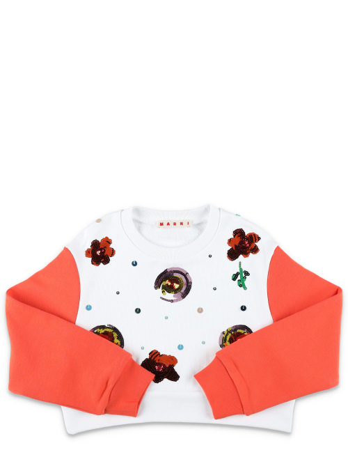 Kid - Crew-neck sweatshirt with floral graphics - Designers | Spazio Pritelli