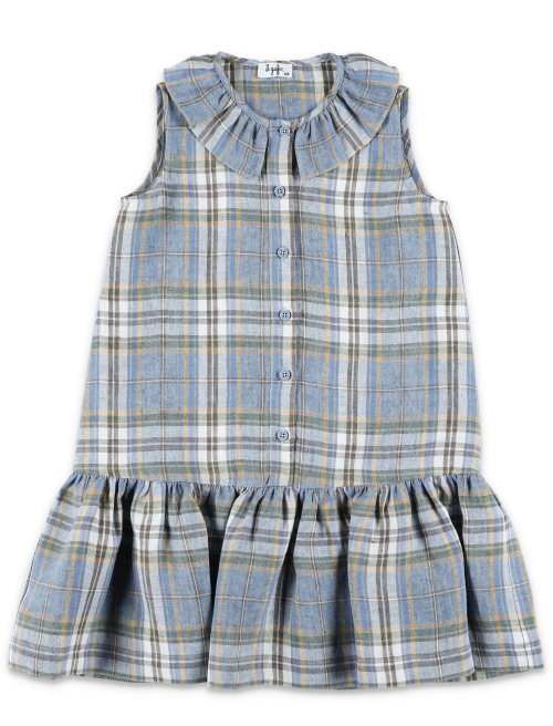Madras checked linen dress - Designers | Spazio Pritelli