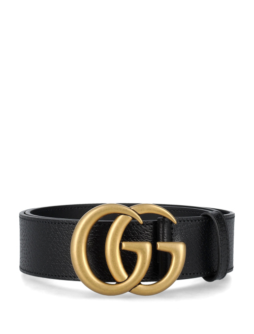 Wide leather belt with Double G buckle - Belt | Spazio Pritelli