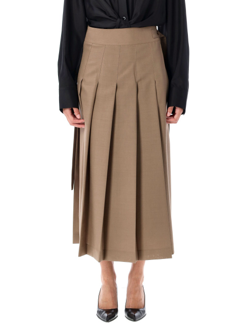 Plissé wrap skirt - Midi skirt | Spazio Pritelli