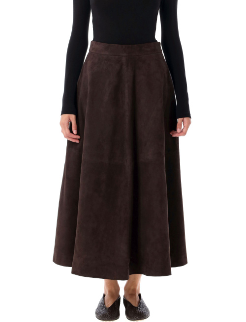 Midi suede skirt - Midi skirt | Spazio Pritelli
