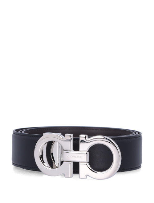 Double Gancini adjustable and reversible leather belt - Accessories | Spazio Pritelli