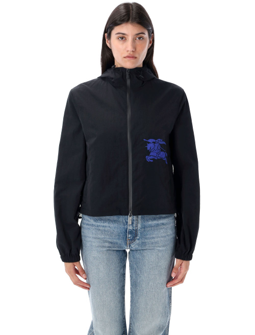 Cropped nylon hooded jacket - Outerwear | Spazio Pritelli