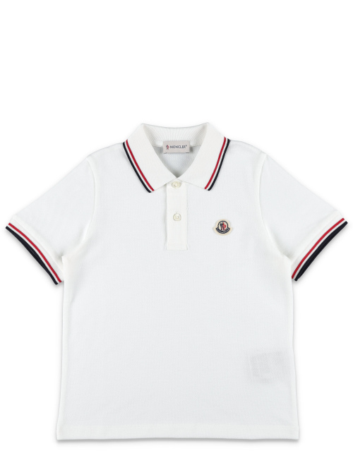 Kid - Tricolour-trimmed cotton piquet polo shirt - Kids | Spazio Pritelli